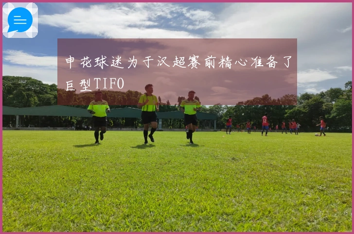 申花球迷为于汉超赛前精心准备了巨型TIFO
